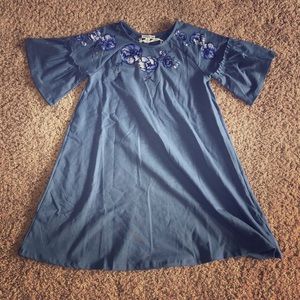Cute blue dress size 10 Art and Eden